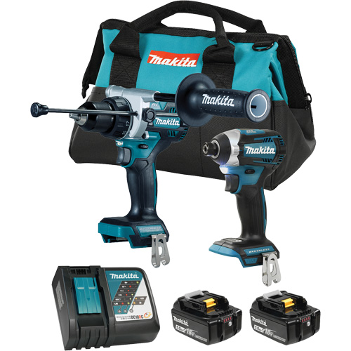 LXT Brushless 2 Tool Combo Kit, Lithium-Ion, 18 V Helyx Safety & Industrial Supplies
