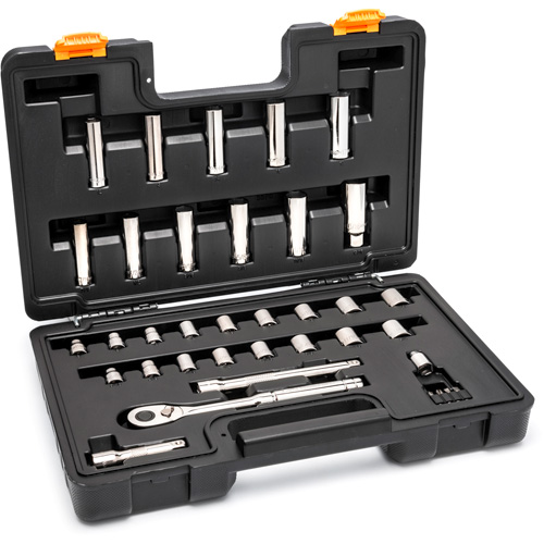 Jeu d'outils pour m&eacute;canicien &agrave; 72 dents, 12 pans et &agrave; prise de 3/8" Helyx Safety & Industrial Supplies