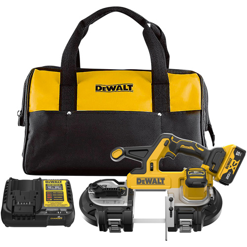 Ensemble de scie &agrave; ruban de moyenne taille XR avec bloc-pile de 5 Ah, 20 V, 3-3/8" Capacit&eacute; Helyx Safety & Industrial Supplies