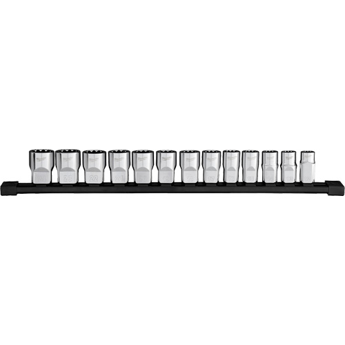 12-Point Metric Socket Set, 13 Pcs, 1/2" Drive Size Helyx Safety & Industrial Supplies