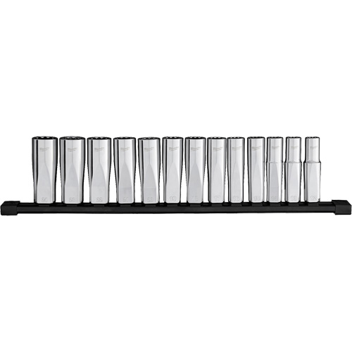 12-Point Deep Well Metric Socket Set, 13 Pcs, 1/2" Drive Size, Deep Helyx Safety & Industrial Supplies