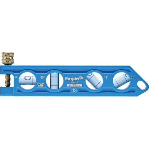 TRUE BLUE&reg; Die Cast Torpedo Level, 6" L, Aluminum, 4 Vials Helyx Safety & Industrial Supplies