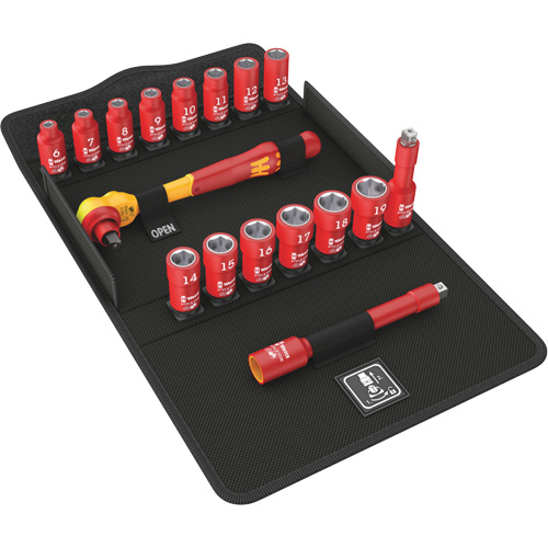 8100 SB VDE 1 Zyklop Insulated Ratchet Set, 7 Pcs, 3/8" Drive Size Helyx Safety & Industrial Supplies