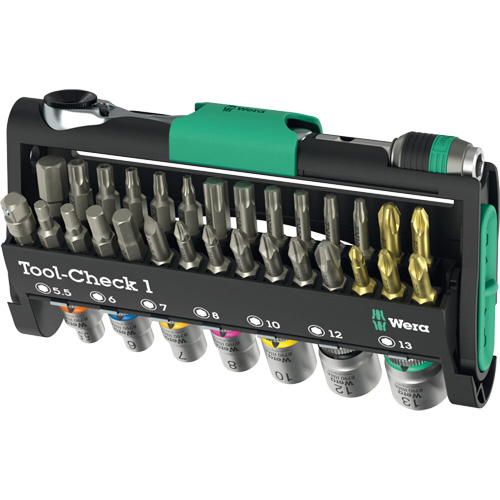 Tool-Check 1 Tool Kit, 38 Pcs, 1/4" Drive Size Helyx Safety & Industrial Supplies