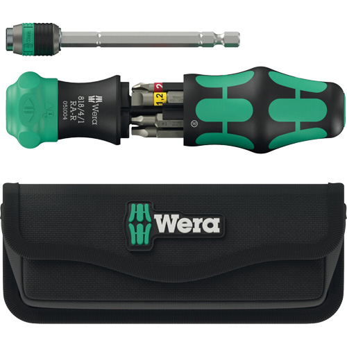 Tournevis &agrave; cliquet Kraftform Kompakt 26 RA-R avec pochette, Prise Plastique Helyx Safety & Industrial Supplies