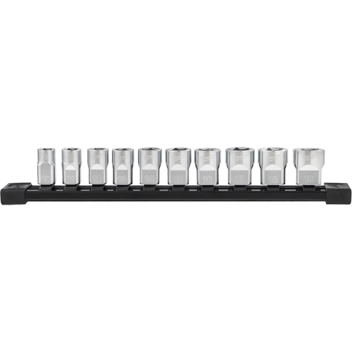 Metric Sockets with Four Flat Sides, 10 Pcs, 3/8" Drive Size Helyx Safety & Industrial Supplies