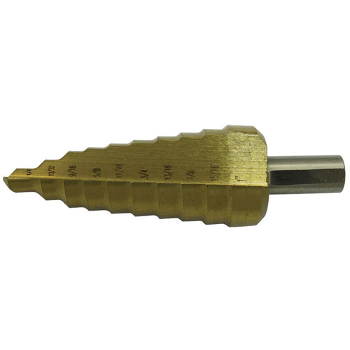 Foret &agrave; 11 &eacute;tages super premi&egrave;re qualit&eacute; JET-KUT, 1/4" - 1-3/8", Incr&eacute;ments de 7/8"/1"/1/4"/1-3/8"/1-1/8"/1-1/4"/13/16"/25/64"/35/64"/11/16"/1-7/32", Acier Helyx Safety & Industrial Supplies