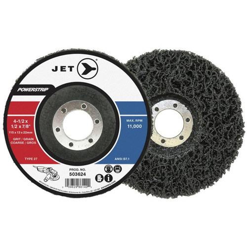 Meule &agrave; centre d&eacute;prim&eacute; pour pr&eacute;paration de surfaces POWERSTRIP XCL, 4-1/2" dia. Helyx Safety & Industrial Supplies