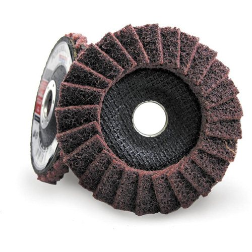 Disque &agrave; lamelles incurv&eacute; pour traitement de surface POWERBLEND SCD, 4-1/2" x 7/8", Type 29, Grain Moyen Helyx Safety & Industrial Supplies