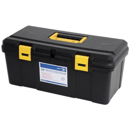 JPTB-22 Plastic Hand Tool Box, 22" W x 10-1/4" D x 9-1/2" H, Black Helyx Safety & Industrial Supplies