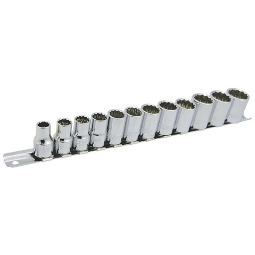 Jeu de douilles m&eacute;triques &agrave; 12 pans SS3812M-12 , 12 Mcx, Prise de 3/8" Helyx Safety & Industrial Supplies