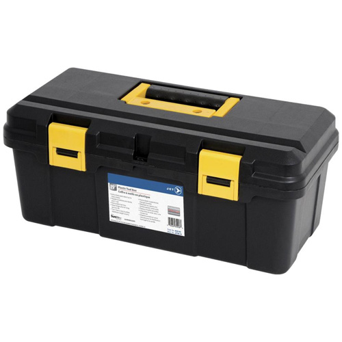 JPTB-19 Plastic Hand Tool Box, 19" W x 9" D x 8" H, Black Helyx Safety & Industrial Supplies