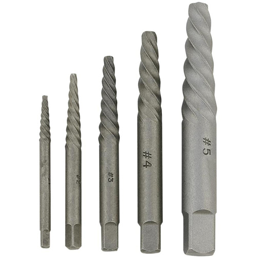 JSSE-5S Spiral-Type Screw Extractor Set, Alloy Steel Helyx Safety & Industrial Supplies