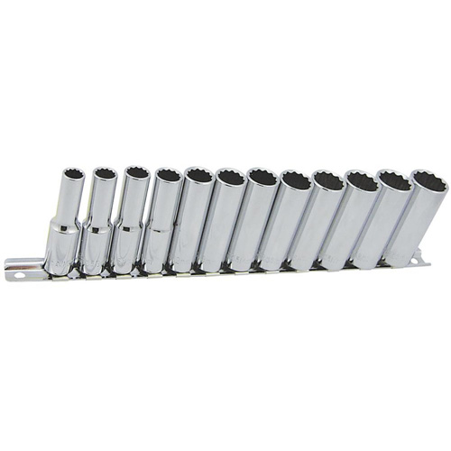 Jeu de douilles m&eacute;triques &agrave; 12 pans SS3812DM-12, 12 Mcx, Prise de 3/8", Profond Helyx Safety & Industrial Supplies