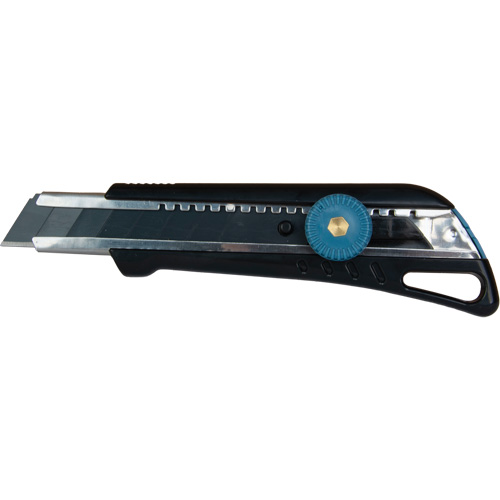 Couteau professionnel de 18 mm avec verrouillage &agrave; cliquet, Acier inoxydable, Robuste, Prise en Plastique Helyx Safety & Industrial Supplies