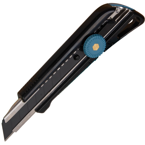 Couteau professionnel de 18 mm avec verrouillage &agrave; cliquet, Acier inoxydable, Robuste, Prise en Plastique Helyx Safety & Industrial Supplies