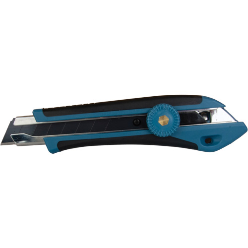 Couteau professionnel de 18 mm, Acier inoxydable, Robuste, Prise en Caoutchouc Helyx Safety & Industrial Supplies