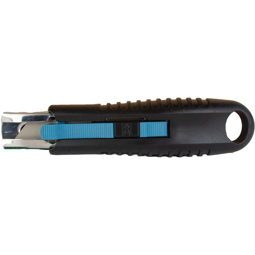 Couteau de s&eacute;curit&eacute; r&eacute;tractable standard, Acier inoxydable, Prise en Caoutchouc Helyx Safety & Industrial Supplies