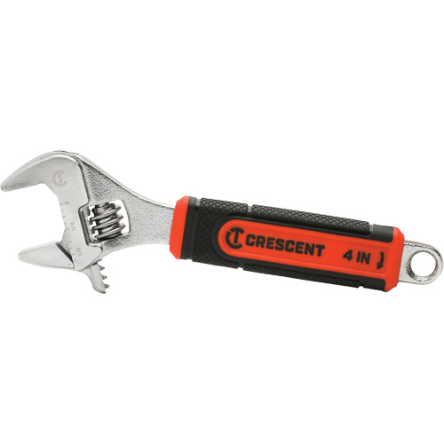 Adjustable Wrench with Quick-Fit Jaw, 4" L, 9/16"/14 mm Max Width, Chrome Helyx Safety & Industrial Supplies