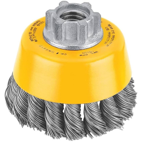 HP Carbon Knot Wire Cup Brush, 3" Dia. x 5/8"-11 Arbor Helyx Safety & Industrial Supplies