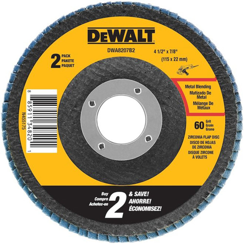 ELITE SERIES Flap Disc, 4-1/2" x 7/8", Type 29, 60 Grit, Zirconia Alumina Helyx Safety & Industrial Supplies