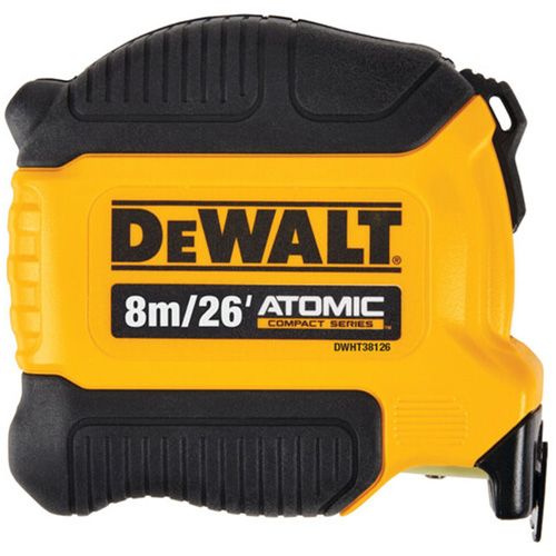 ATOMIC COMPACT SERIES Tape Measure, 26'/8 m, Imperial & Metric Graduations Helyx Safety & Industrial Supplies