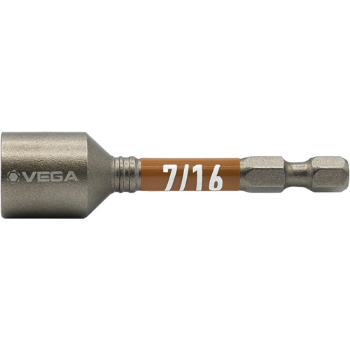 Tourne-&eacute;crou Impactech, Embout 7/16", Prise 1/4", 2-9/16" lo, Magn&eacute;tique Helyx Safety & Industrial Supplies