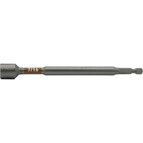 Impactech&reg; Nut Driver, 7/16" Tip, 1/4" Drive, 6" L, Magnetic Helyx Safety & Industrial Supplies
