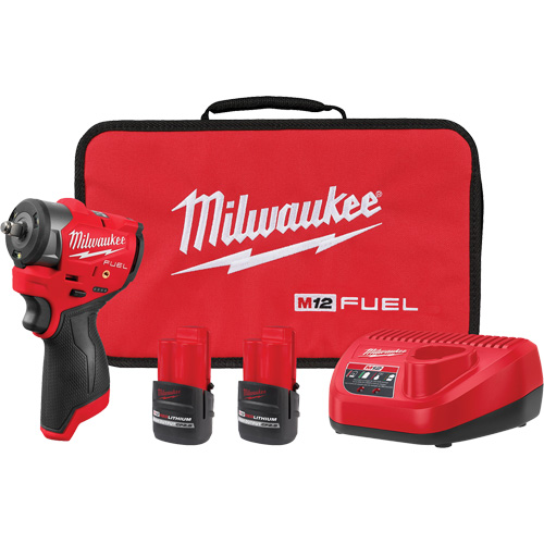M12 FUEL Subcompact Impact Wrench with Friction Ring Kit, 12 V, 3/8" Socket Helyx Safety & Industrial Supplies