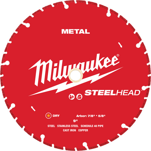 Lame de coupe diamant&eacute;e STEELHEAD, 9", Pour M&eacute;tal Helyx Safety & Industrial Supplies