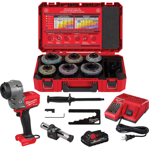 Trousse d&eacute;nudeur de c&acirc;bles pour conducteurs isol&eacute;s M18 FUEL avec bagues r&eacute;glables Helyx Safety & Industrial Supplies