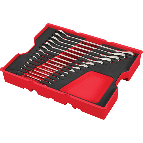 SAE Wrench Set with Tray for PACKOUT Drawers, Ratcheting Combination, 15 Pieces, Imperial Helyx Safety & Industrial Supplies