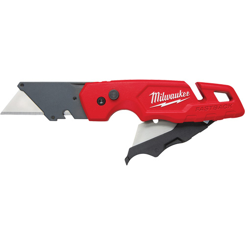 FASTBACK Folding Utility Knife with Blade Storage, Metal Handle Helyx Safety & Industrial Supplies
