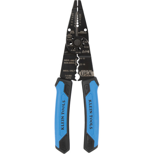 Long Nose Multi-Purpose Wire Stripper, 8-1/4" L, 10 - 20/12 - 22 AWG Helyx Safety & Industrial Supplies