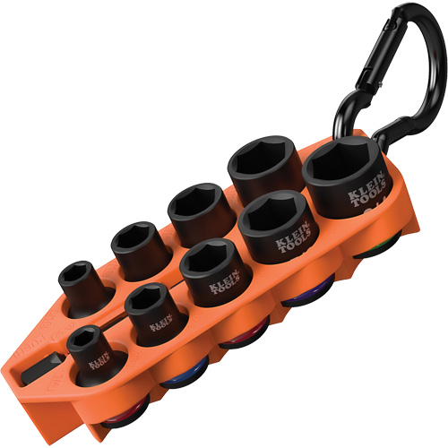 Jeu de douilles &agrave; chocs SAE pr&ecirc;t &agrave; emporter, 10 Mcx, Chocs, Prise de 3/8" Helyx Safety & Industrial Supplies