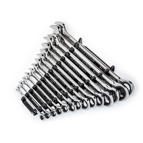 Jeu de cl&eacute;s SAE &agrave; 12 pans et 90 dents, Combinaison &agrave; cliquet, 14 morceaux, Imp&eacute;rial Helyx Safety & Industrial Supplies