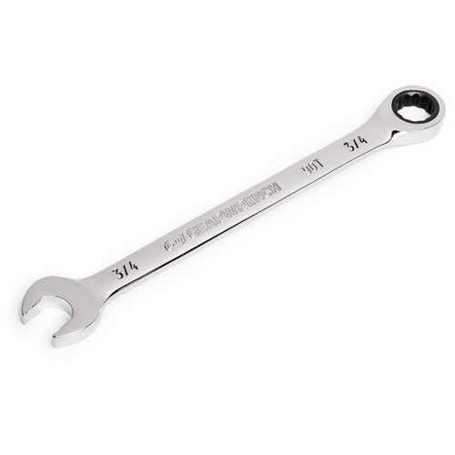 Cl&eacute; &agrave; cliquet combin&eacute;e &agrave; 90 dents, 12 pans, 3/4", Fini Chrome Helyx Safety & Industrial Supplies