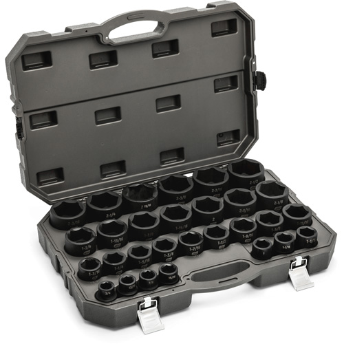 Jeu de douilles SAE &agrave; 6 pans, 29 Mcx, Chocs, Prise de 3/4" Helyx Safety & Industrial Supplies