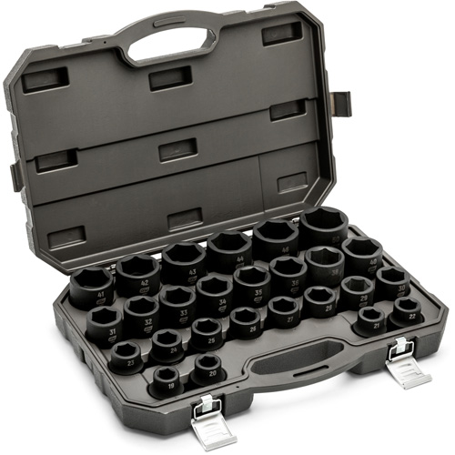 Jeu de douilles m&eacute;triques &agrave; 6 pans, 26 Mcx, Chocs, Prise de 3/4" Helyx Safety & Industrial Supplies