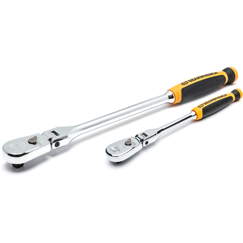 1/4" & 3/8" Drive 90-Tooth Dual Material Teardrop Ratchet Set Helyx Safety & Industrial Supplies