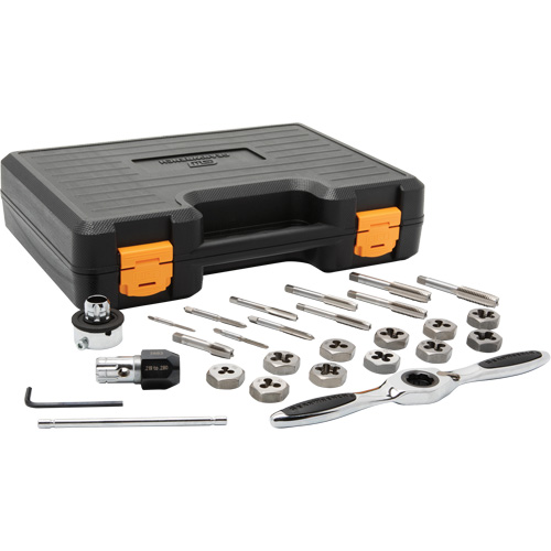 Jeu de tarauds et fili&egrave;res &agrave; cliquet m&eacute;triques, 27 Morcea Helyx Safety & Industrial Supplies