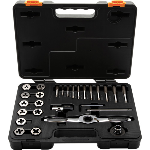 Jeu de tarauds et fili&egrave;res &agrave; cliquet m&eacute;triques, 27 Morcea Helyx Safety & Industrial Supplies