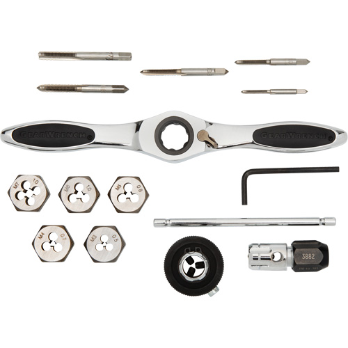Metric Ratcheting Tap & Die Set, 15 Pieces Helyx Safety & Industrial Supplies