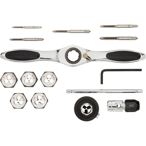 SAE Ratcheting Tap & Die Set, 15 Pieces Helyx Safety & Industrial Supplies