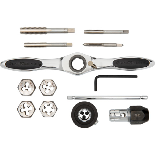 SAE Ratcheting Tap & Die Set, 13 Pieces Helyx Safety & Industrial Supplies