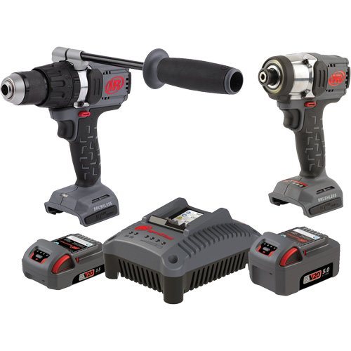 Hammer Drill & Impact Driver Combo Tool Kit, Lithium-Ion, 20 V Helyx Safety & Industrial Supplies