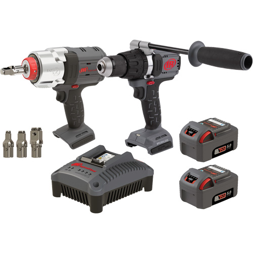 Ensemble de marteau perforateur & cl&eacute; &agrave; chocs, Lithium-ion, 20 V Helyx Safety & Industrial Supplies