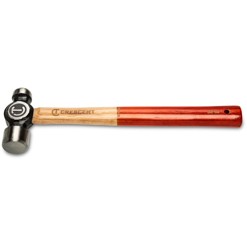 Ball Pein Hammer, 32 oz. Head Weight, Polished Face, Wood Handle Helyx Safety & Industrial Supplies