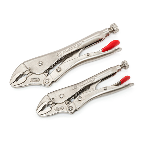 Curved Jaw Locking Pliers with Wire Cutter Set, 2 Pieces Helyx Safety & Industrial Supplies