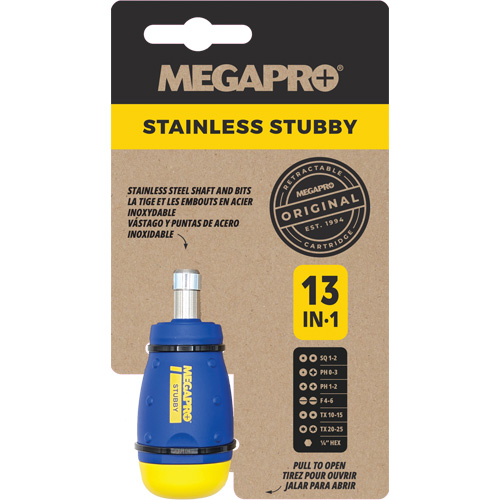 Tournevis court 13-en-1, 4-1/2" lo, Prise Plastique Helyx Safety & Industrial Supplies